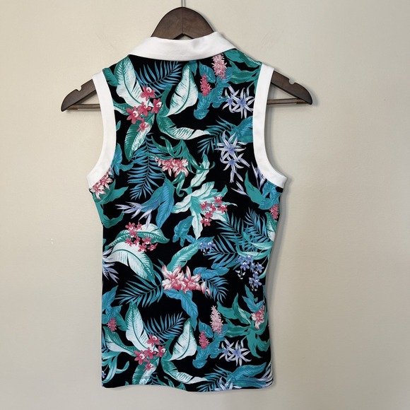Tommy‎ Bahama Golf Women's Sleeveless Top Tropical Floral Sz Small Pickleball - Picture 2 of 9